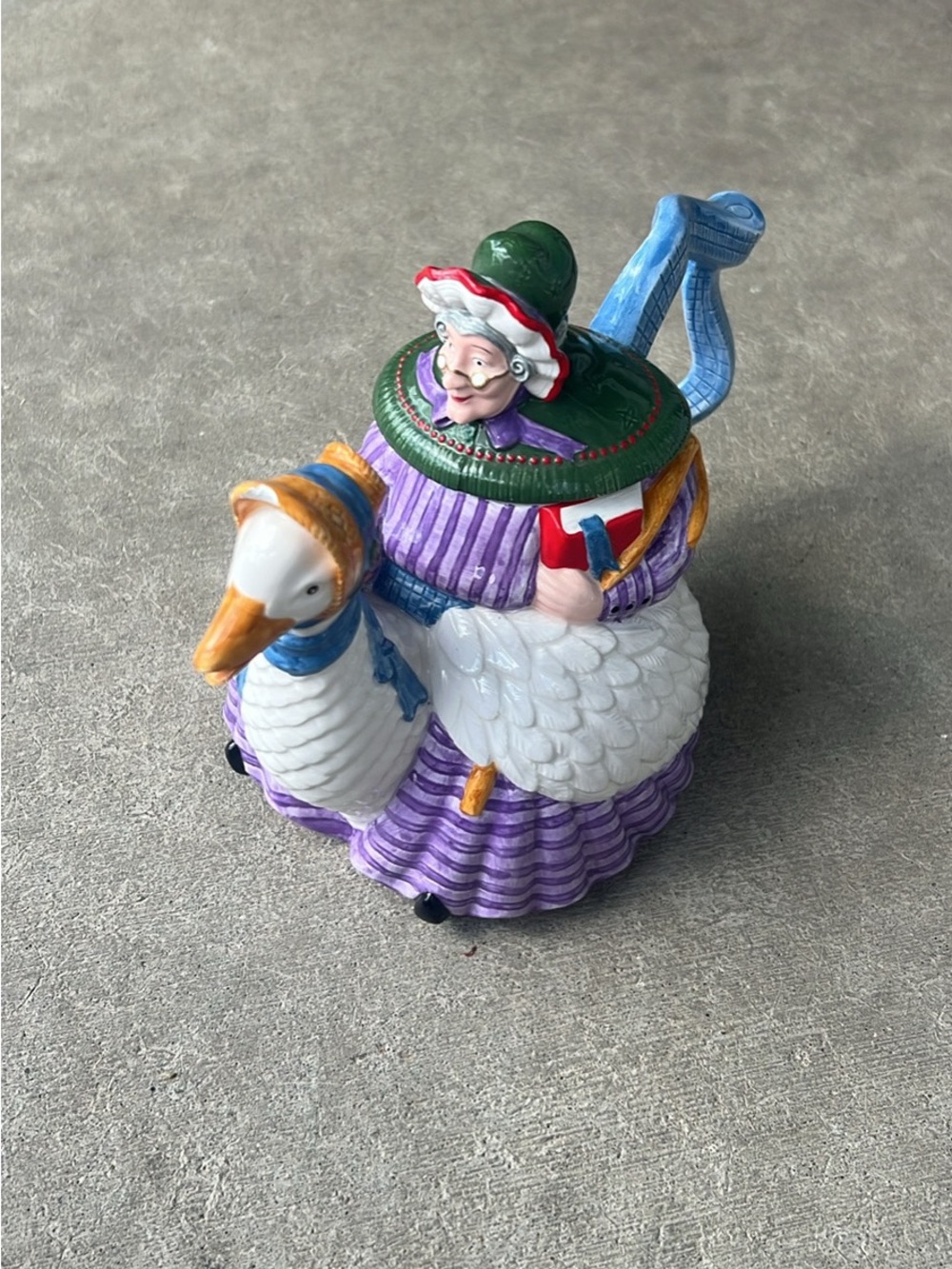 Vintage Department 56 Mother Goose Figural Teapot – Storybook Village – Retired